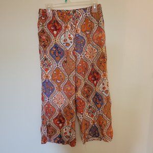 Lightweight tie waist trouser pants